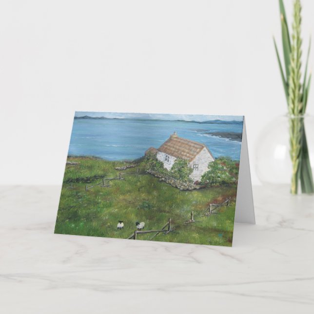 Carte de vœux de vacances irlandaise, Irlande, Car (Devant)