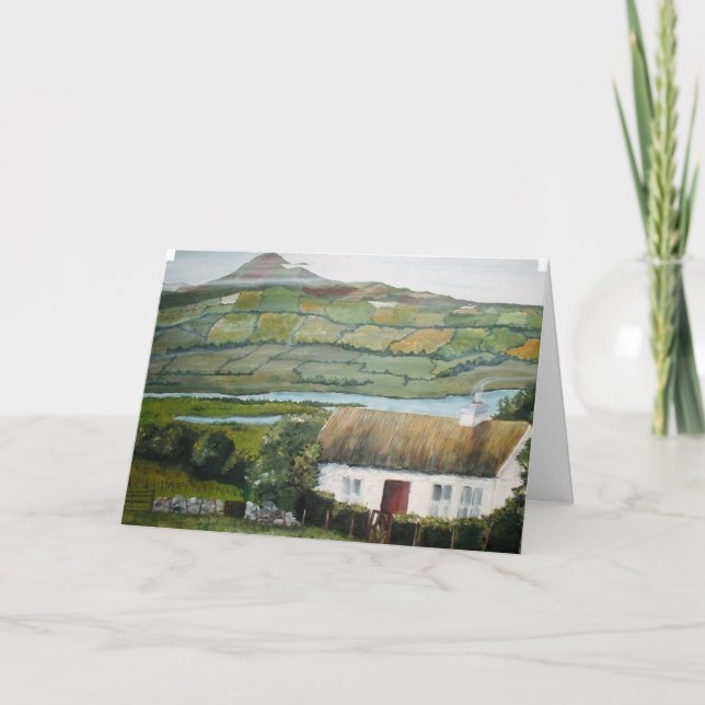 Carte de voeux de vacances irlandaise, Mayo, Irlan (Devant)