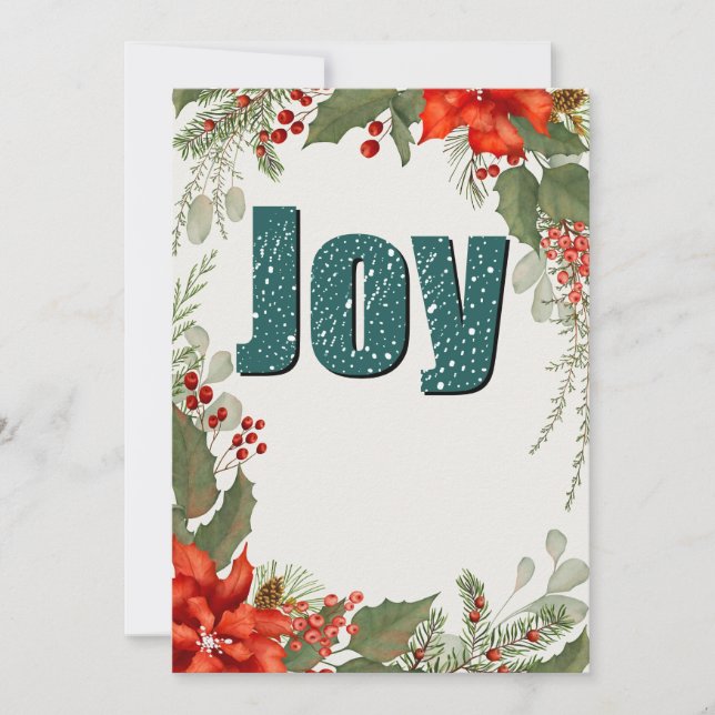 Carte de vœux de vacances Joie festive (Devant)
