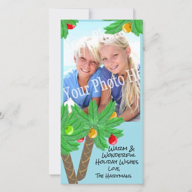 Carte de voeux de vacances Jolly Palm Trees (Devant)