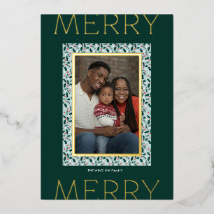Carte de vœux de vacances Jours de Merry Holly (Pi