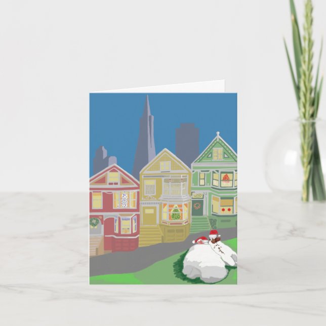 Carte de vœux de vacances - Lapin - San Francisco (Devant)