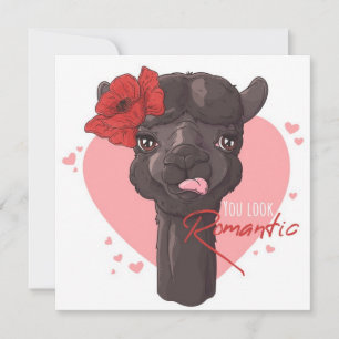 Carte de vœux de vacances Love You Llama