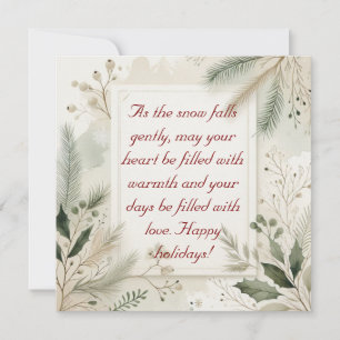 Carte de voeux de vacances minimaliste