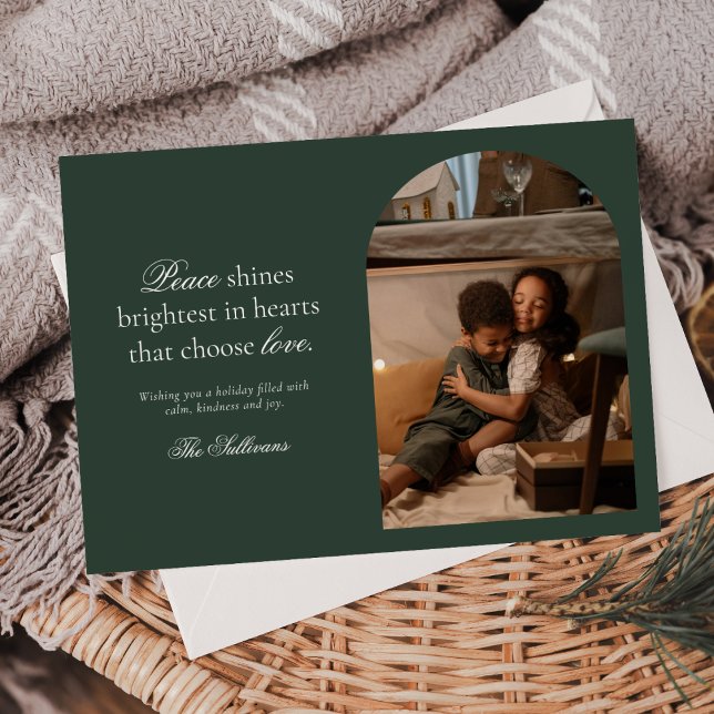 Carte de vœux de vacances Paix et Amour (Créateur téléchargé)