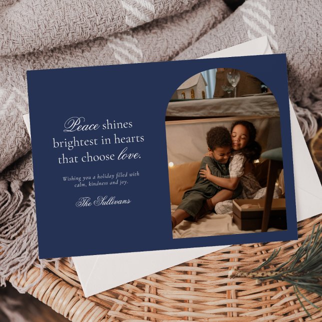 Carte de vœux de vacances Paix et Amour (Créateur téléchargé)