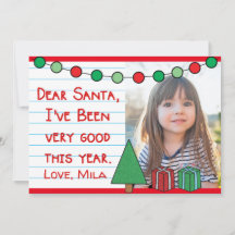 Carte de vœux de vacances Père Noël cher