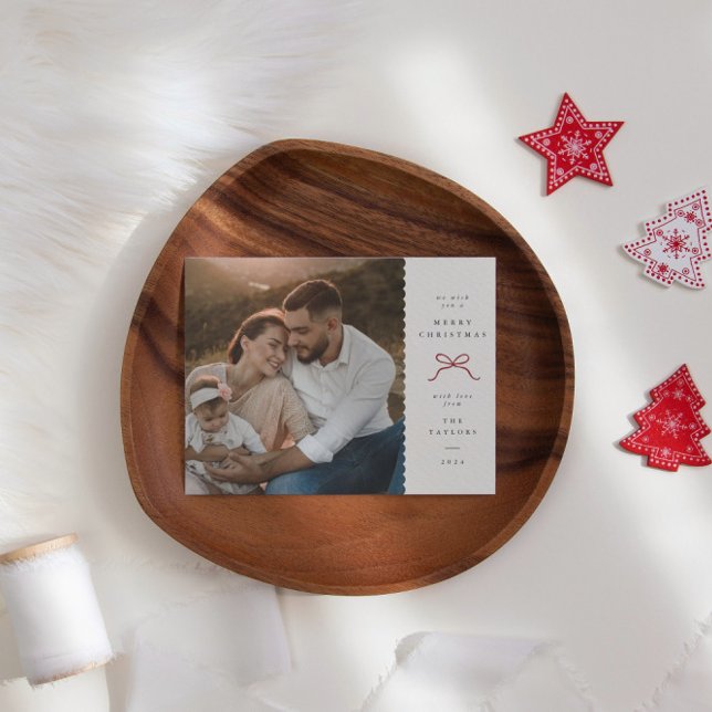 Carte de vœux de vacances photo avec bordure à god (Créateur téléchargé)