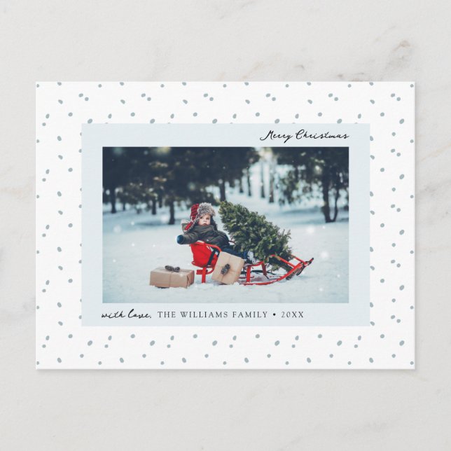 Carte de vœux de vacances photo neige (Devant)