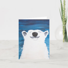 Carte de vœux de vacances Sourire d'ours polaire