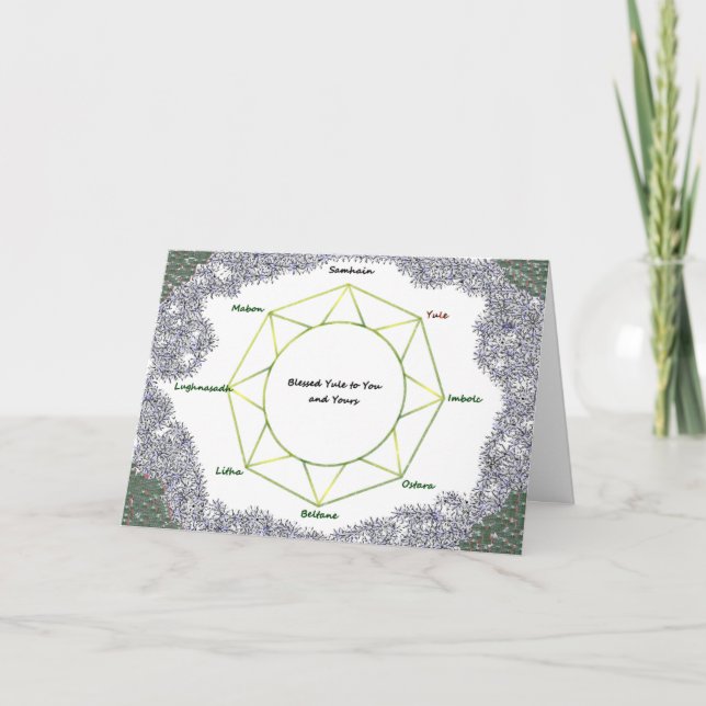 Carte de voeux de vacances Yule (Devant)