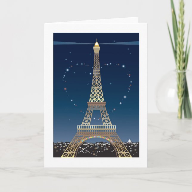 Carte de voeux de Valentine de Tour Eiffel (Devant)