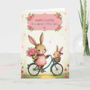 Carte de vœux de vélo de lapin