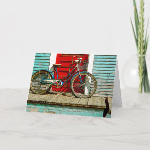 Carte de vœux de vieux vélo