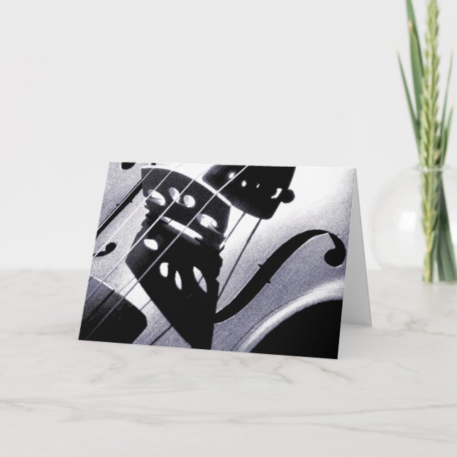 Carte de voeux de violon (Devant)