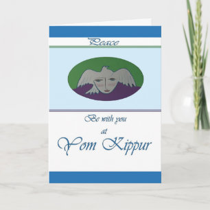 Carte de voeux de visage de pigeon de Yom Kippour