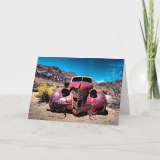 Carte de voeux de voiture antique
