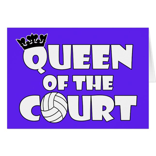 Carte de voeux de volley-ball Queen of the Court G (Devant horizontal)