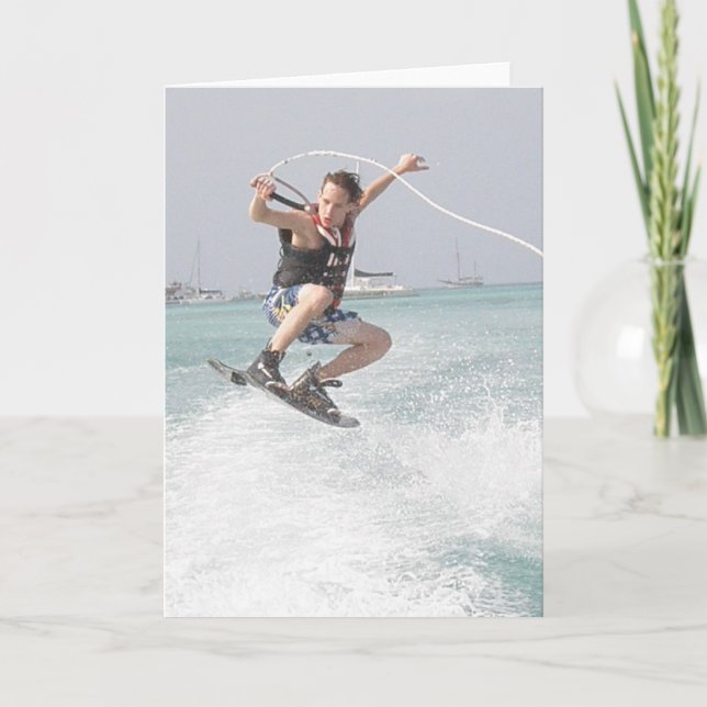 Carte de voeux de Wakeboarding (Devant)