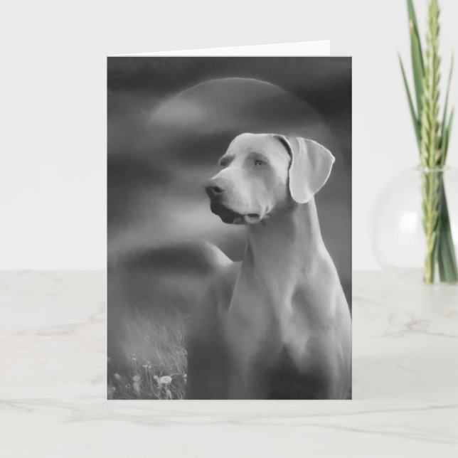 Carte de voeux de Weimaraner (Devant)