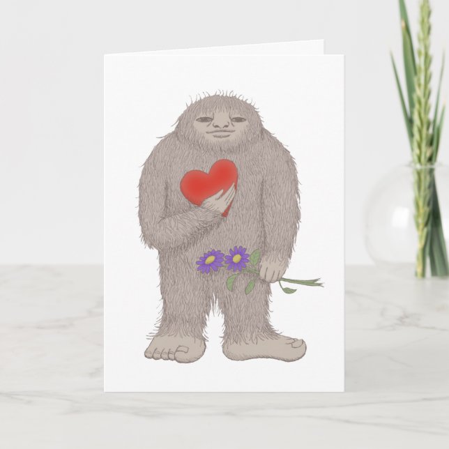 Carte de voeux de yeti de Bigfoot Sasquatch je (Devant)