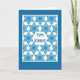 Carte de voeux de Yom Kippour - motif d'étoile de