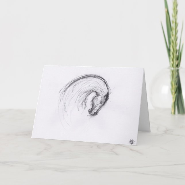 Carte de voeux de zodiaque d'année de cheval du (Devant)