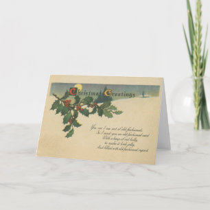 Carte de voeux démodée de Noël