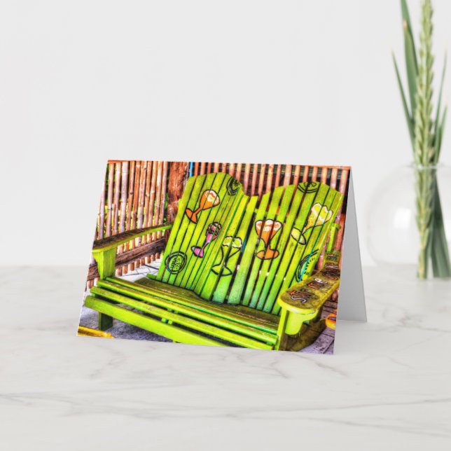 Carte de voeux des chaises tropicales (Devant)