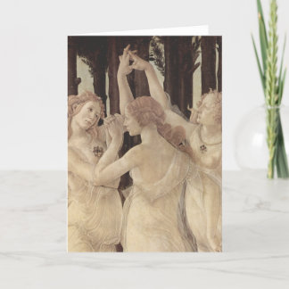Carte de voeux des grâces de Botticelli trois