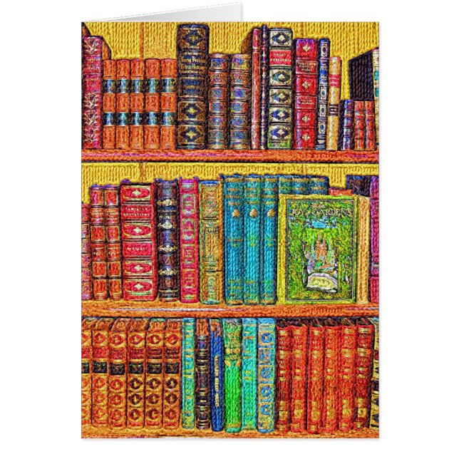 Carte de voeux des livres de bibliothèque (Devant)