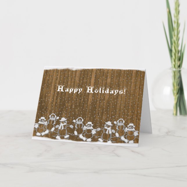 Carte de voeux des neigeurs à la clôture (Devant)