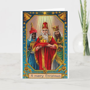 Carte de voeux des Rois Christmas du cru trois