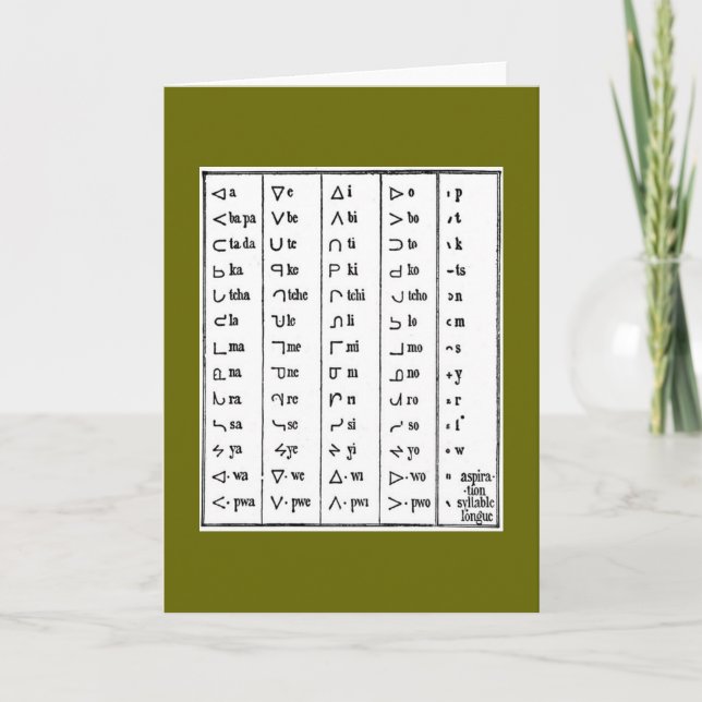 Carte de voeux des symboles indiens (Devant)