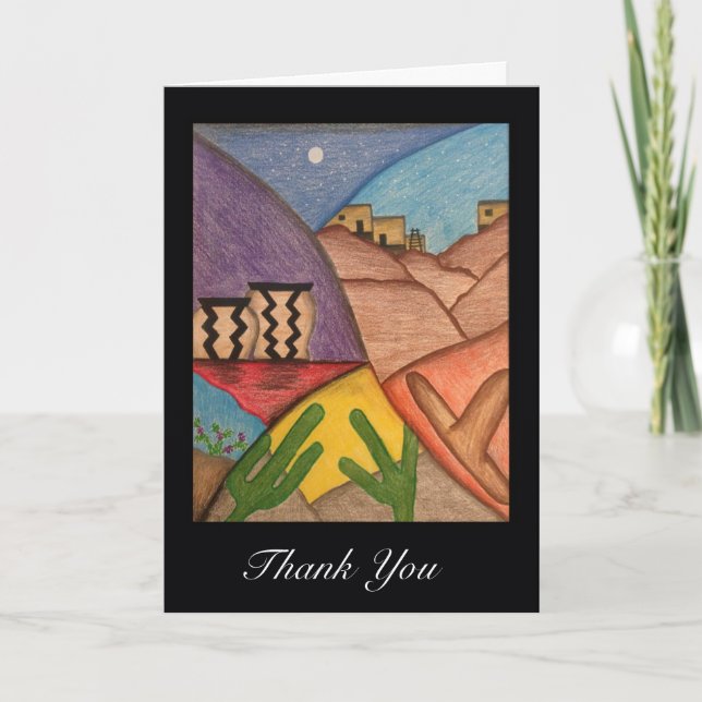 Carte de voeux Desert Southwest Merci (Devant)