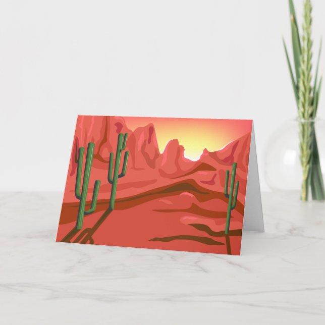 Carte de voeux Desert Sunset Red Rock (Devant)