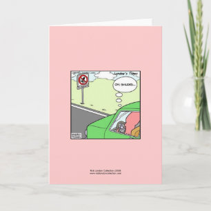 Carte de vœux dessin animé hilarant sans zone de c