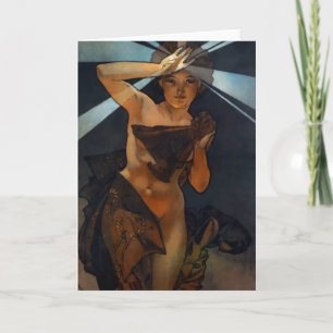 Carte de voeux d'étoile de matin d'Alphonse Mucha