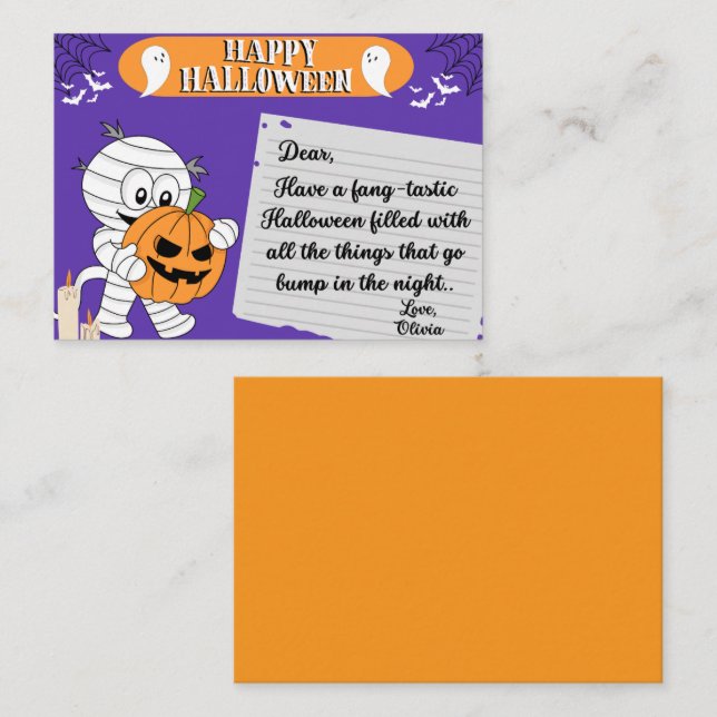 Carte de voeux d'Halloween Spooktacular (Devant / Derrière)