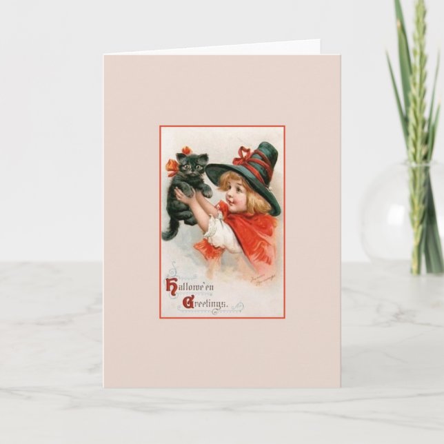 Carte de voeux d'Halloween victorienne (Devant)