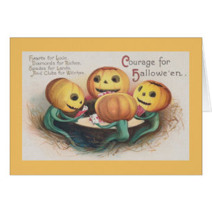 Carte de voeux d'Halloween victorienne