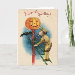 Carte de voeux d'Halloween victorienne