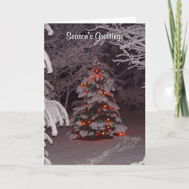 Carte de vœux d'hiver Merveilleux Noël (Devant)