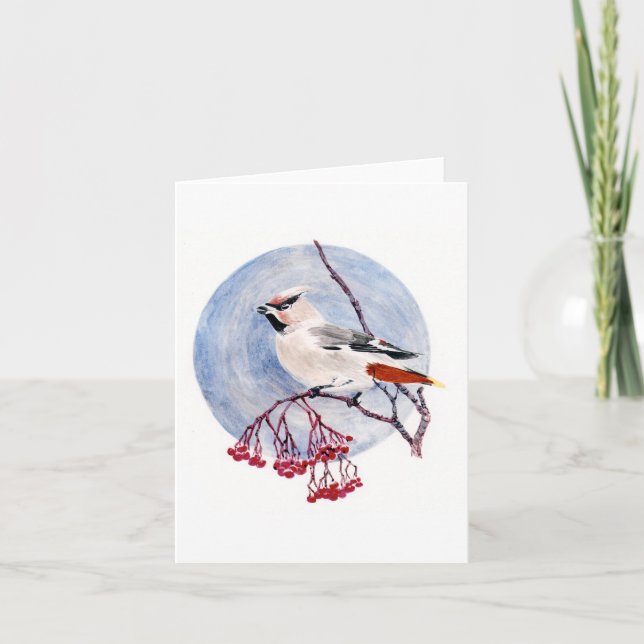 Carte de vœux d'hiver pour oiseaux (Devant)