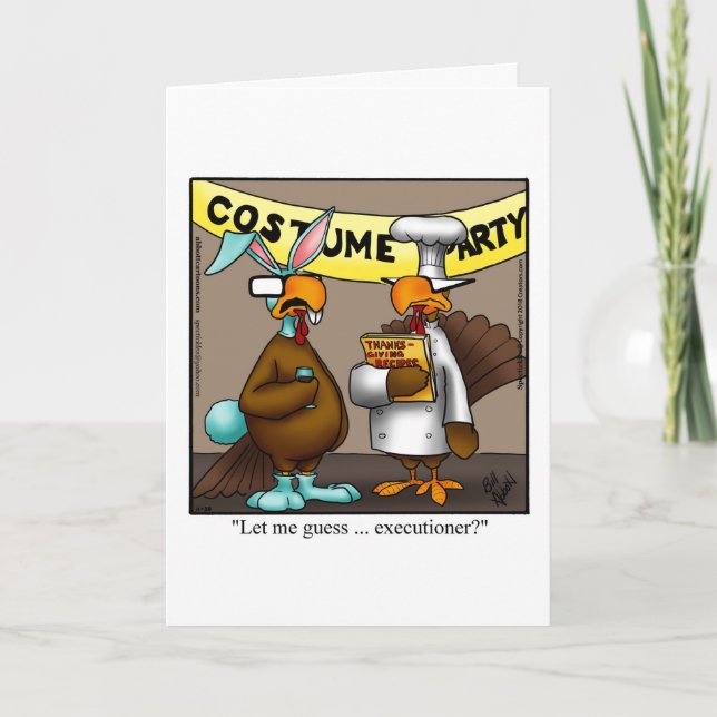 Carte de voeux d'Humour Thanksgiving personnalisab (Devant)