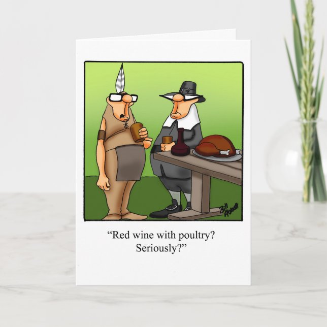 Carte de voeux d'Humour Thanksgiving personnalisab (Devant)