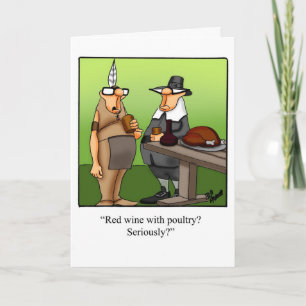 Carte de voeux d'Humour Thanksgiving personnalisab