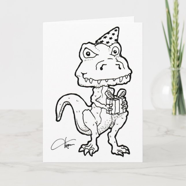 Carte de voeux Dinosaur (Devant)