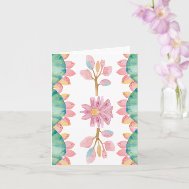 Carte de voeux Dinosaur pour les filles (Orchidée)