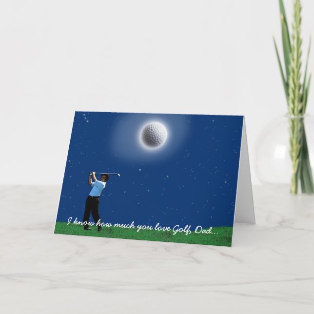 Carte de voeux "d'INTOXIQUÉ JOUANT AU GOLF" de (Devant)
